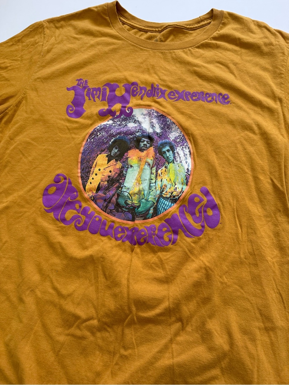 Jimi Hendrix The Jimi Hendrix Experience Brown Graphic Crew Neck Tee Men’s L